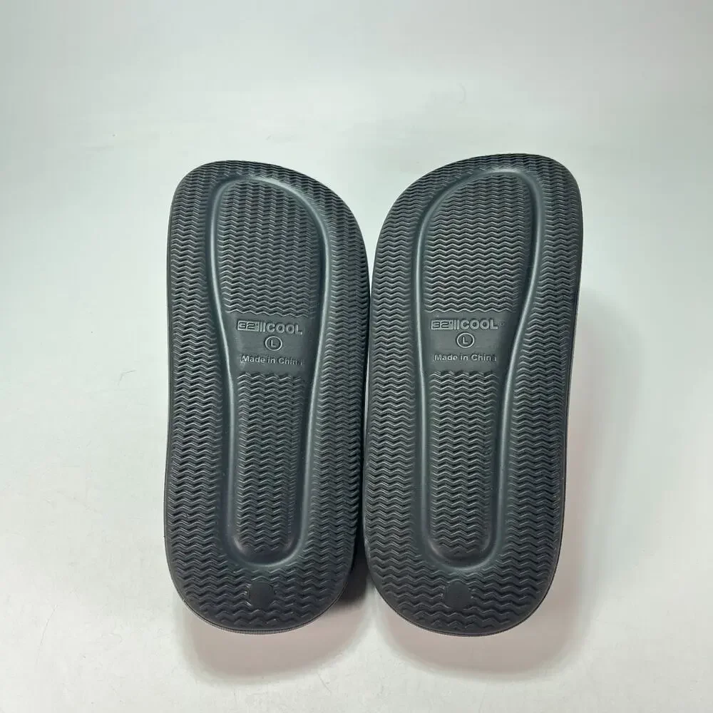 32 Degrees Cool Black Casual Comfort Cushion Slip On Slide Sandals Men's Size 8